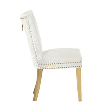 Load image into Gallery viewer, Galaxy Home Eva Gold Legs Dining Chair (Set of 2) in Beige