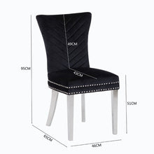 Load image into Gallery viewer, Galaxy Home Eva Stainless Steel Dining Chair (Set of 2) in Black