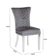 Load image into Gallery viewer, Galaxy Home Eva Stainless Steel Dining Chair (Set of 2) in Grey