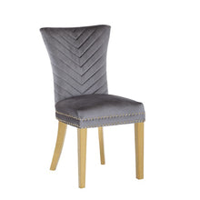 Load image into Gallery viewer, Galaxy Home Eva Gold Legs Dining Chair (Set of 2) in Grey
