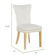 Load image into Gallery viewer, Galaxy Home Eva Gold Legs Dining Chair (Set of 2) in Beige