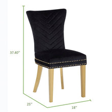 Load image into Gallery viewer, Galaxy Home Eva Gold Legs Dining Chair (Set of 2) in Black