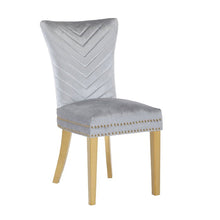 Load image into Gallery viewer, Galaxy Home Eva Gold Legs Dining Chair (Set of 2) in Silver