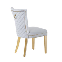 Load image into Gallery viewer, Galaxy Home Eva Gold Legs Dining Chair (Set of 2) in Silver