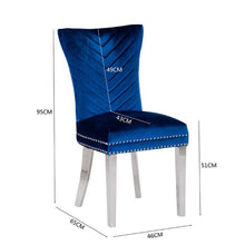 Load image into Gallery viewer, Galaxy Home Eva Stainless Steel Dining Chair (Set of 2) in Blue