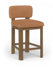 Load image into Gallery viewer, Paloma - Faux Leather Upholstered Counter Stool (Set of 2) - Brown Frame