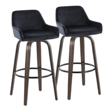 Load image into Gallery viewer, Daniella - Contemporary Fixed Height, Barstool With Swivel With Round Footrest (Set of 2)