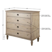 Load image into Gallery viewer, French Inspired Small Dresser - Wire Brushed Light Natural