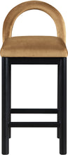 Load image into Gallery viewer, Conrad - Velvet Counter Stool With Black Legs