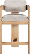 Load image into Gallery viewer, Sacha - Linen Stool With Natural Base