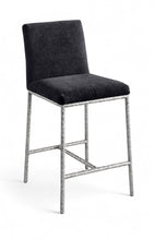 Load image into Gallery viewer, Reeves - Chenille Fabric Upholstered Counter Stool (Set of 2) - Silver Base