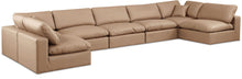 Load image into Gallery viewer, Comfy - 7 Piece Faux Leather Modular Armless Sectional - Tan