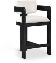 Load image into Gallery viewer, Sacha - Velvet Stool With Black Base