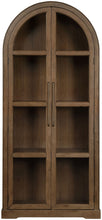 Load image into Gallery viewer, Corva - Solid Wood, Oak Veneer And Stainless Steel Storage Cabinet