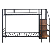 Load image into Gallery viewer, Bunk Bed With Lateral Storage Ladder And Wardrobe