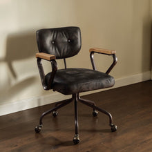 Load image into Gallery viewer, Hallie - Top Grain Leather Office Chair - Vintage Black