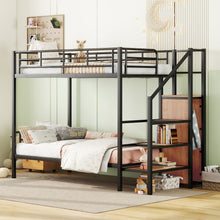 Load image into Gallery viewer, Bunk Bed With Lateral Storage Ladder And Wardrobe