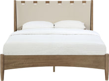 Load image into Gallery viewer, Santos - Vegan Leather Headboard And Wood Bed - Waxed Brown Frame
