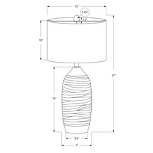 Load image into Gallery viewer, Lighting, Table Lamp, Resin, Modern - Gray / Cream