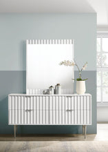 Load image into Gallery viewer, Modernist - Mirror With Stainless Steel Base - White