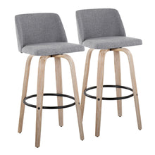 Load image into Gallery viewer, Toriano - Mid-Century Modern Fixed Height BarStool With Round Footrest (Set of 2)