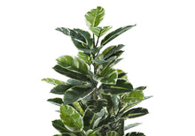 Load image into Gallery viewer, 52" Tall, Artificial Plant, Rubber Tree, Indoor, Fake, Floor, Greenery, Potted, Real Touch, Decorative - Green / Black