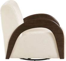 Load image into Gallery viewer, Neria - Chenille Fabric Upholstered Swivel Accent Chair - Painted Brown Base