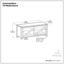 Load image into Gallery viewer, Cosmopolitan - Handcrafted TV Media Stand