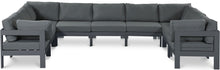 Load image into Gallery viewer, Nizuc - Outdoor Patio 9 Piece Modular Sectional With Gray Frame