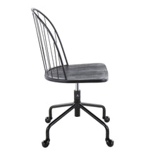 Load image into Gallery viewer, Riley - Farmhouse Adjustable High Back Office Chair - Black