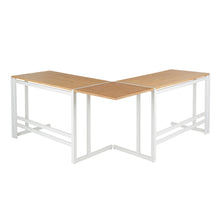 Load image into Gallery viewer, Roman - Industrial L Shaped Desk - White / Natural