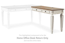 Load image into Gallery viewer, Realyn - Home Office Desk Return - White / Brown
