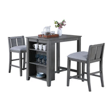 Load image into Gallery viewer, Graham - 3 Piece Small Space Counter Height Dining Table With Shelves And 2 Chairs (Set of 3)