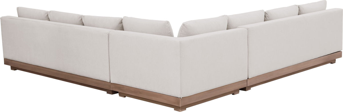 Solace - Olefin Performance Fabric 3 Piece Outdoor Patio Modular Sectional (2 Sofas & Corner Chair)