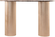 Load image into Gallery viewer, Cindra - Genuine Marble Top And Iron Base Console Table
