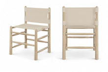Load image into Gallery viewer, Santos - Vegan Leather Upholstered Dining Chair With Stained Natural Base (Set of 2)