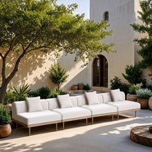 Load image into Gallery viewer, Laguna - 4 Piece 142" Upholstered Outdoor Patio Modular Armless Sofa