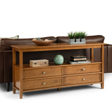Load image into Gallery viewer, Warm Shaker - Wide Console Sofa Table - Light Golden Brown