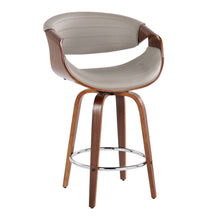 Load image into Gallery viewer, Symphony - Mid Century Modern Fixed Height Counter Stool & Swivel With Round Footrest (Set of 2)