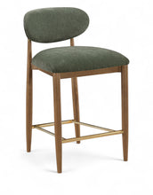 Load image into Gallery viewer, Riccio - Fabric Stool - Walnut Frame