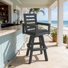 Load image into Gallery viewer, Outdoor Swivel Bar Chair, Ladderback With Wide & Thickened Frame
