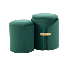 Load image into Gallery viewer, Dahlia - Contemporary / Glam Nesting Ottoman Set