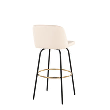 Load image into Gallery viewer, Toriano - Contemporary Fixed Height, Barstool With Swivel & Round Footrest (Set of 2)