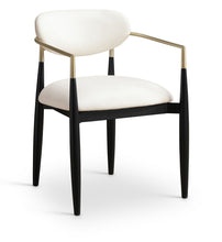 Load image into Gallery viewer, Riccio - Faux Leather Dining Arm Chair (Set of 2) - Black And Gold Frame