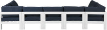 Load image into Gallery viewer, Nizuc - Outdoor Patio 7 Piece Modular Sectional With White Frame