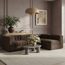 Load image into Gallery viewer, Rummi - Velvet Performance Fabric Upholstered 4 Piece Modular Sectional