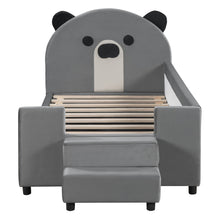 Load image into Gallery viewer, Upholstered Daybed With Bear Shaped Headboard, Hydraulic System And Breathable Fence