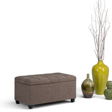 Load image into Gallery viewer, Sienna - Upholstered Storage Ottoman Bench