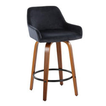 Load image into Gallery viewer, Daniella - Contemporary Fixed Height Counter Stool With Swivel With Round Footrest (Set of 2)