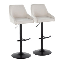 Load image into Gallery viewer, Hannah - Transitional Adjustable Barstool With Swivel With Rounded T Footrest (Set of 2)
